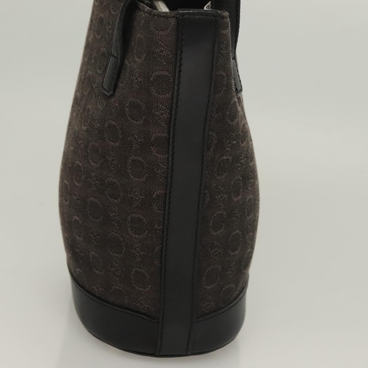 Celine C Macadam Handbag Canvas Black Canvas Handbag