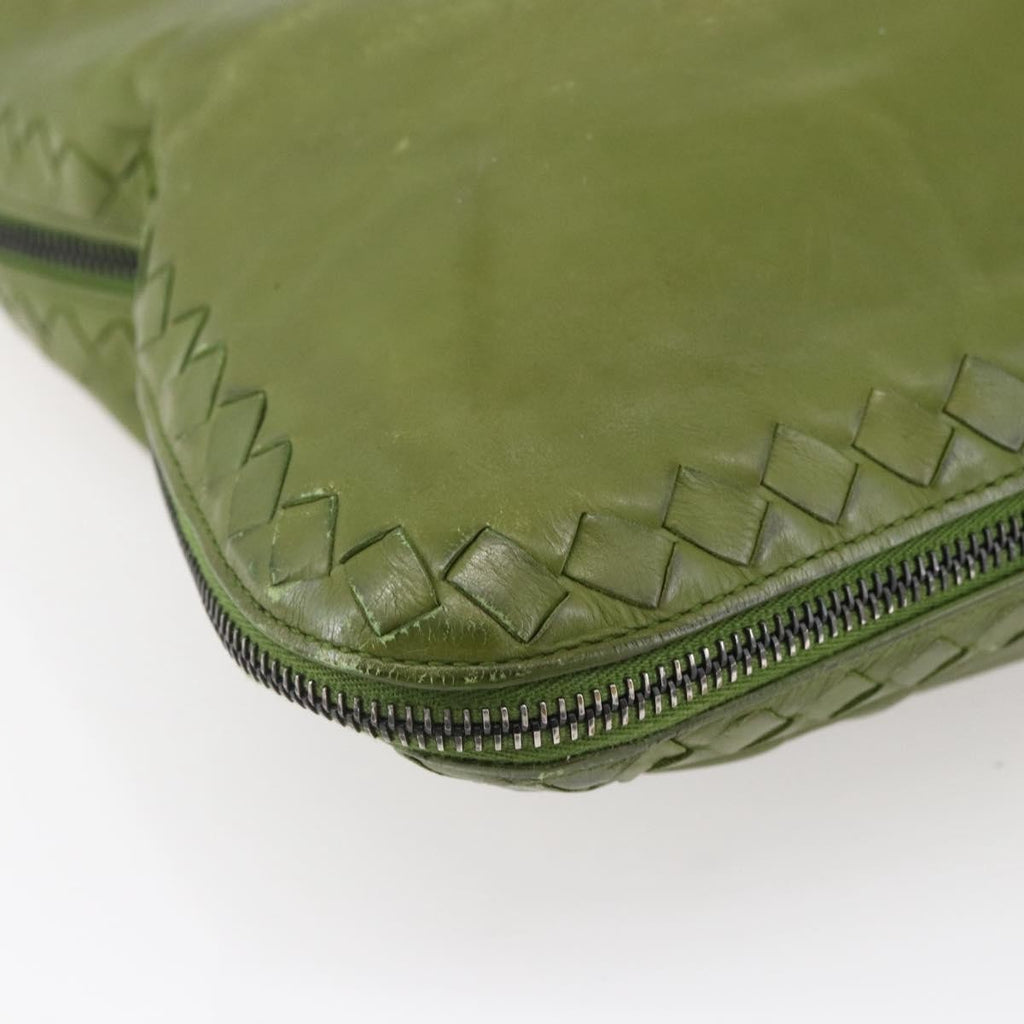Bottega Veneta Intrecciato Leather Green Leather Shoulder Bag Bag