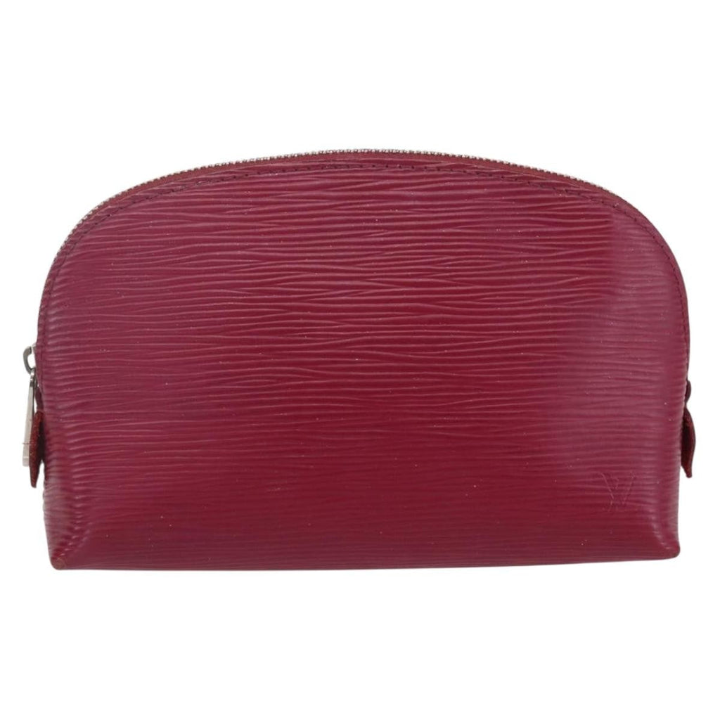 Louis Vuitton Cosmetic Pouch Epi Leather Burgundy Leather Clutche & Pouche Bag