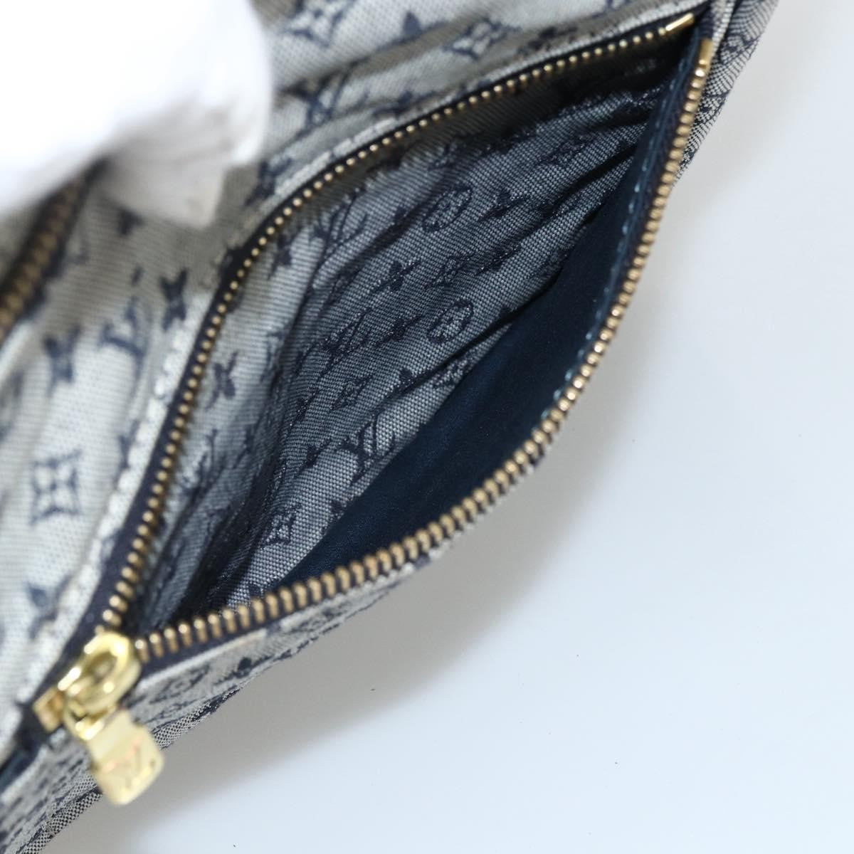 Louis Vuitton Sac Maman Handbag Mini Lin Blue Canvas Shoulder Bag