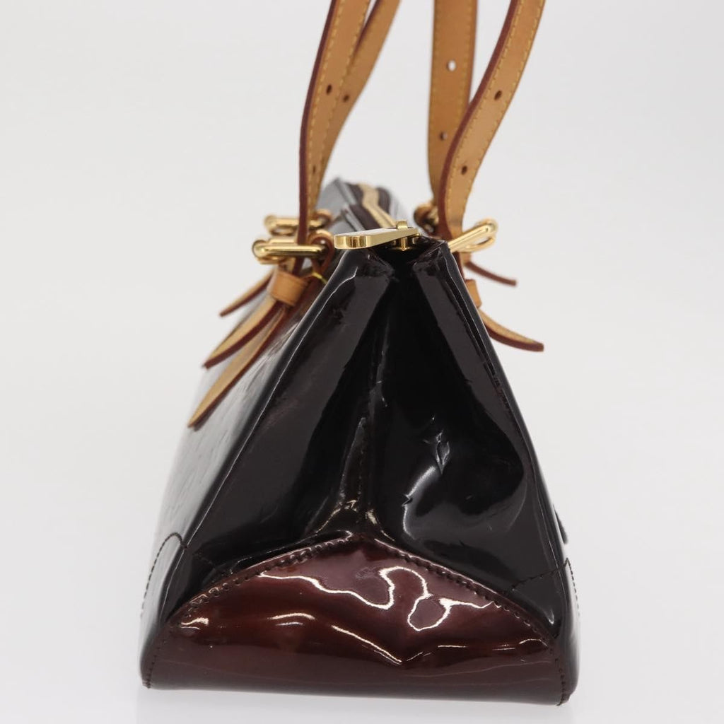 Louis Vuitton Rosewood Avenue Handbag Monogram Vernis Purple Patent_Leather Shoulder Bag