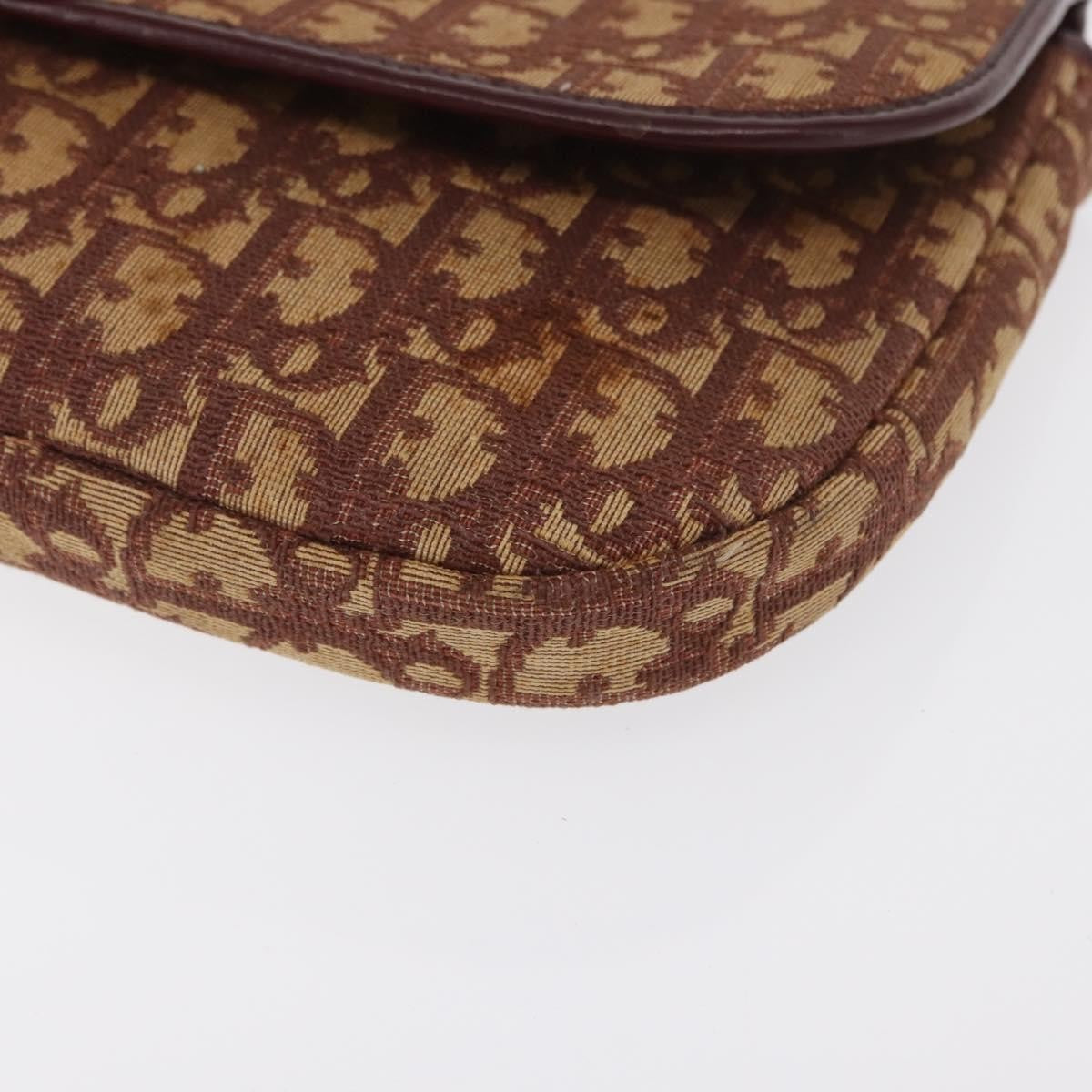 Christian Dior Vintage Cd Trotter Shoulder Bag Canvas Red Canvas Shoulder Bag Bag (Pre-Owned)