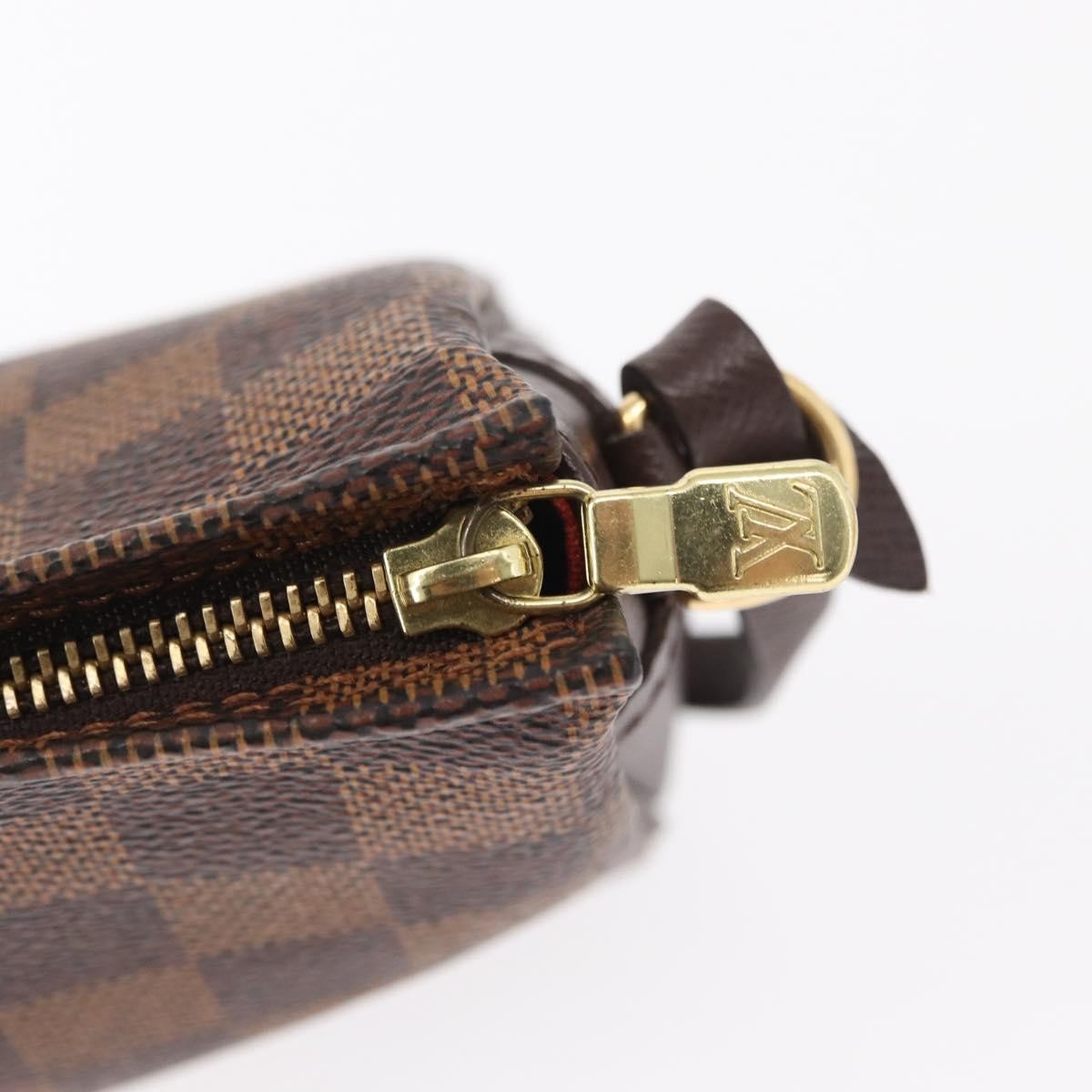 Louis Vuitton Trousse Make Up Bag Damier Canvas Brown Canvas Clutche & Pouche Bag