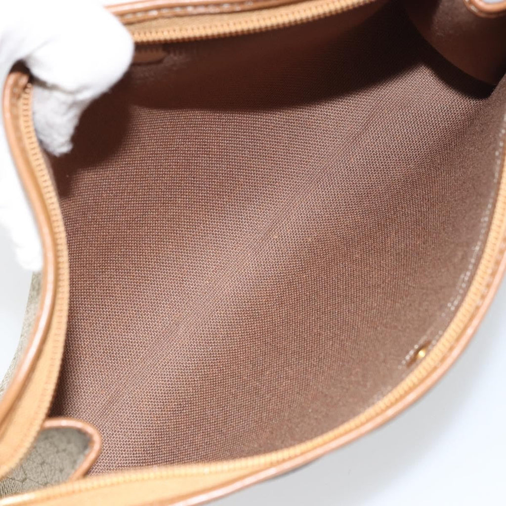 Christian Dior Vintage Honeycomb Zip Pouch Coated Canvas Beige Canvas Clutche & Pouche Bag (Pre-Owned)
