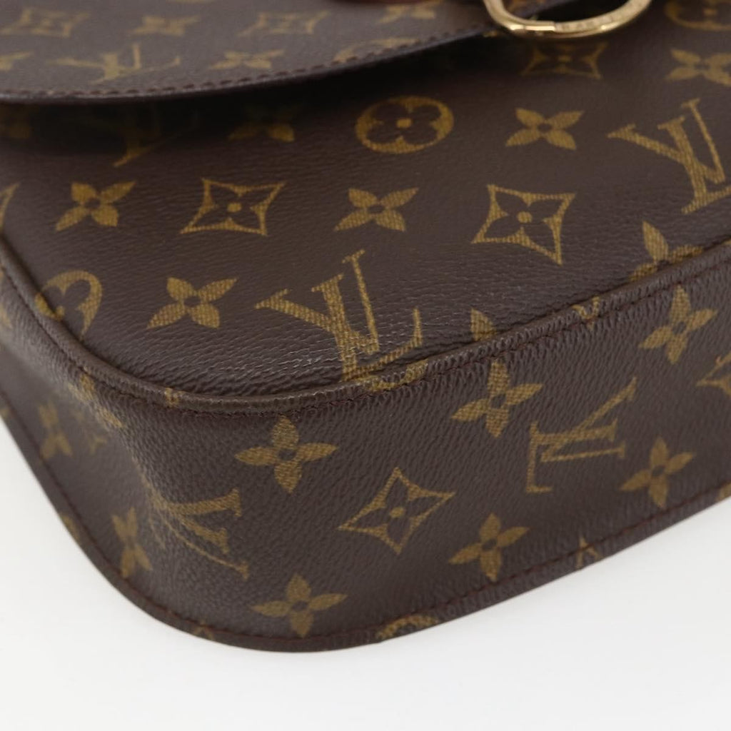 Louis Vuitton Saint Cloud Handbag Monogram Canvas Brown Canvas Shoulder Bag