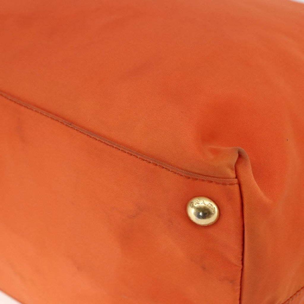 Prada Convertible Flap Tote Tessuto And Saffiano Leather Orange Nylon Tote Bag Bag