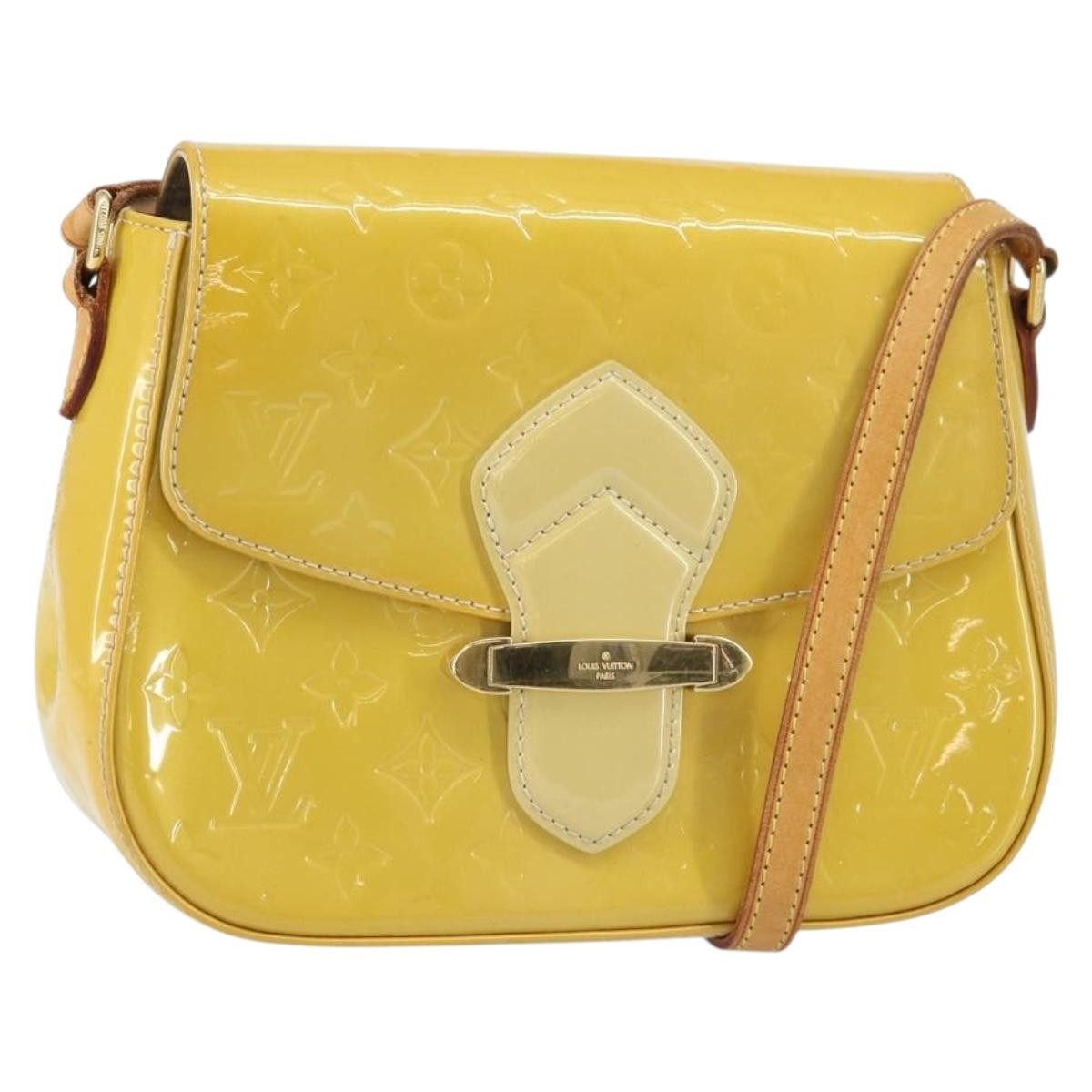 Louis Vuitton Bellflower Handbag Monogram Vernis Brown Patent_Leather Shoulder Bag