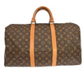 Louis Vuitton Keepall Bag Monogram Canvas Brown Canvas Travel Bag