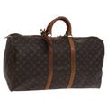 Louis Vuitton Keepall Bag Monogram Canvas Brown Canvas Travel Bag