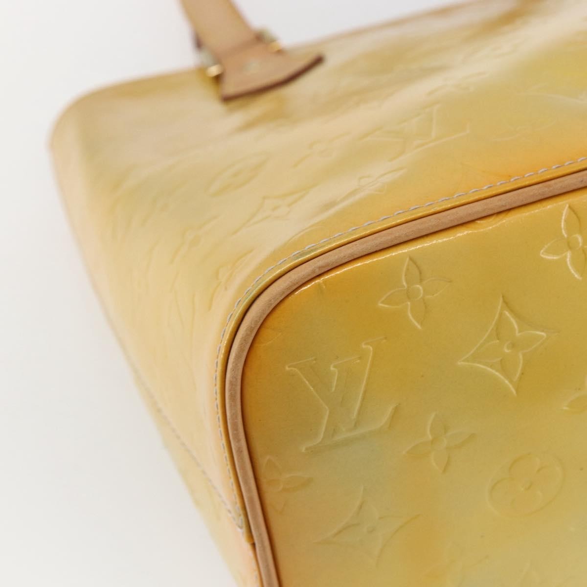 Louis Vuitton Houston Handbag Monogram Vernis Yellow Patent_Leather Tote Bag