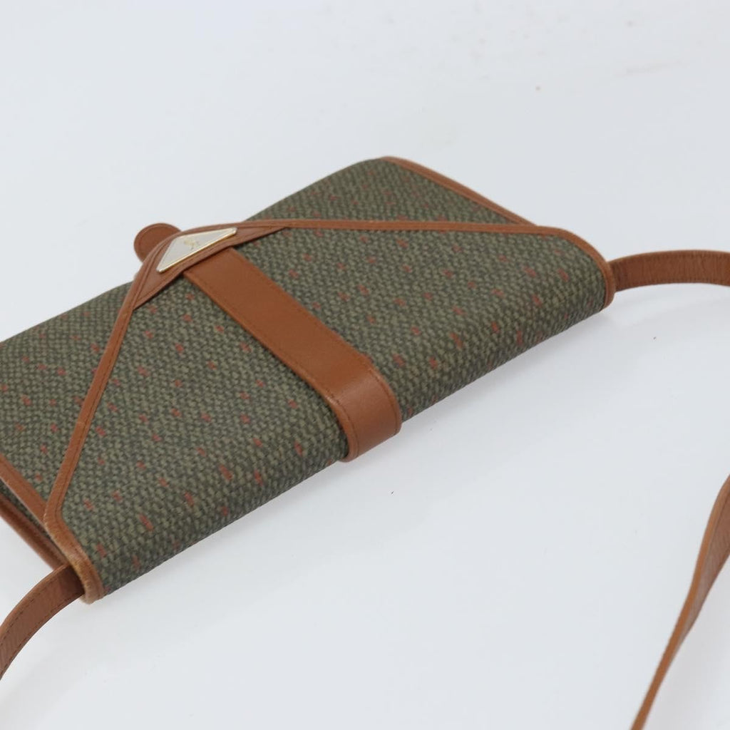 Saint Laurent Vintage Shoulder Bag Canvas Green Pvc Shoulder Bag Bag (Pre-Owned)