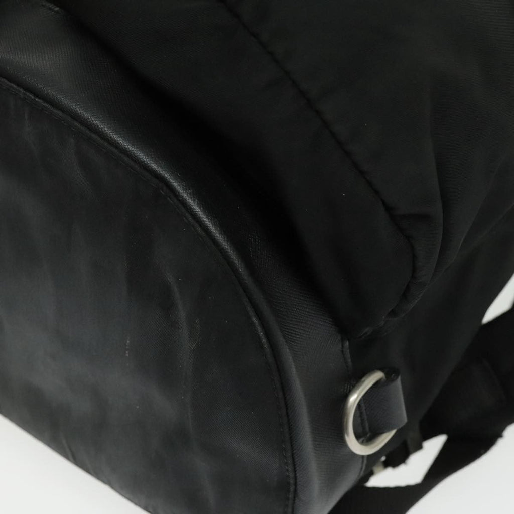 Prada Double Front Pocket Backpack Tessuto Black Nylon Backpack Bag