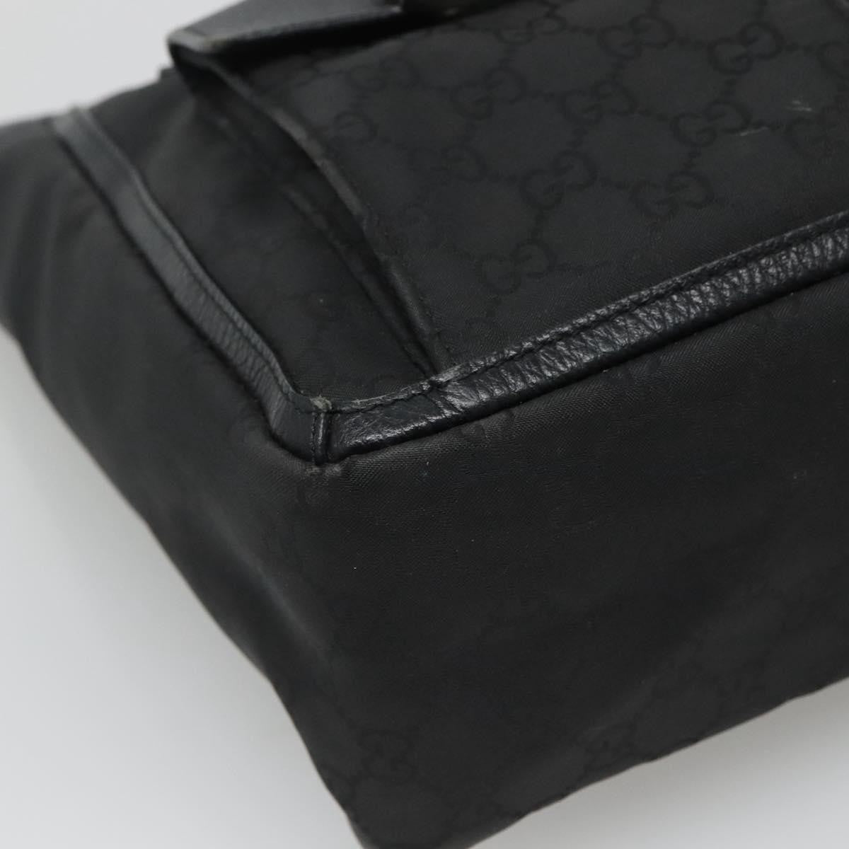 Gucci Abbey Pocket Tote Gg Canvas Black Canvas Tote Bag Bag (Pre-Owned)