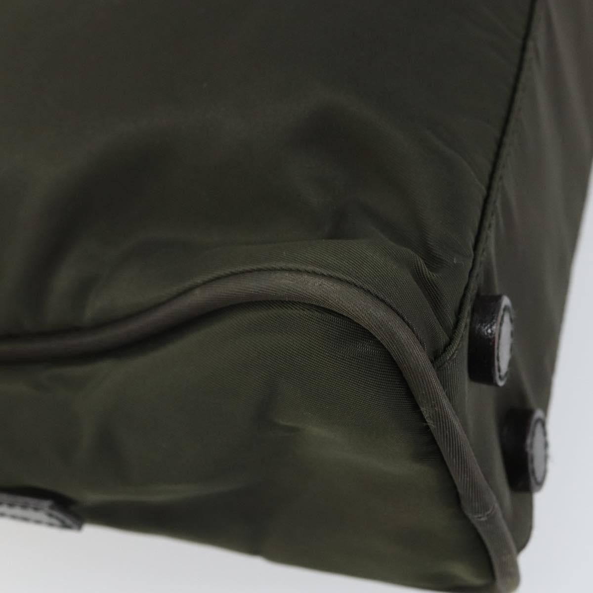 Prada Zip Around Tote Tessuto Khaki Nylon Handbag