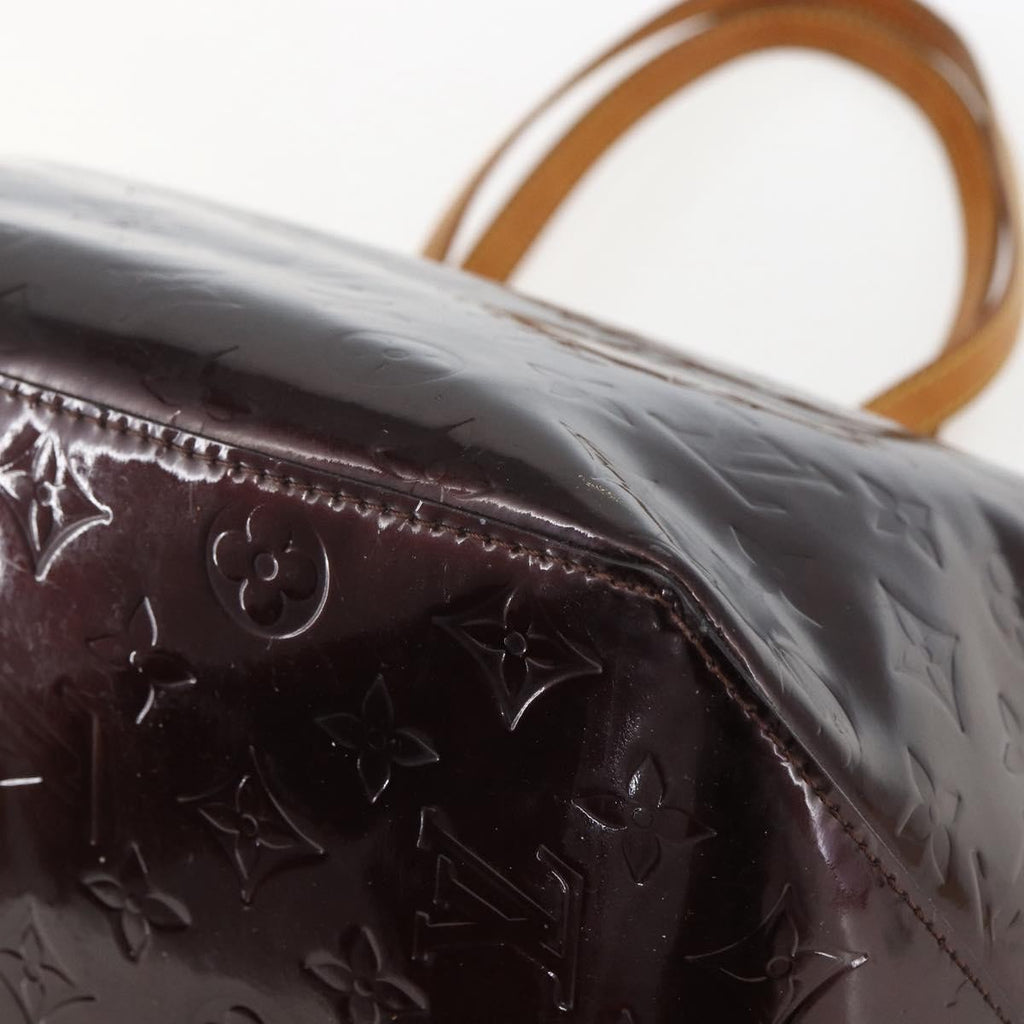 Louis Vuitton Bellevue Handbag Monogram Vernis Burgundy Patent_Leather Tote Bag