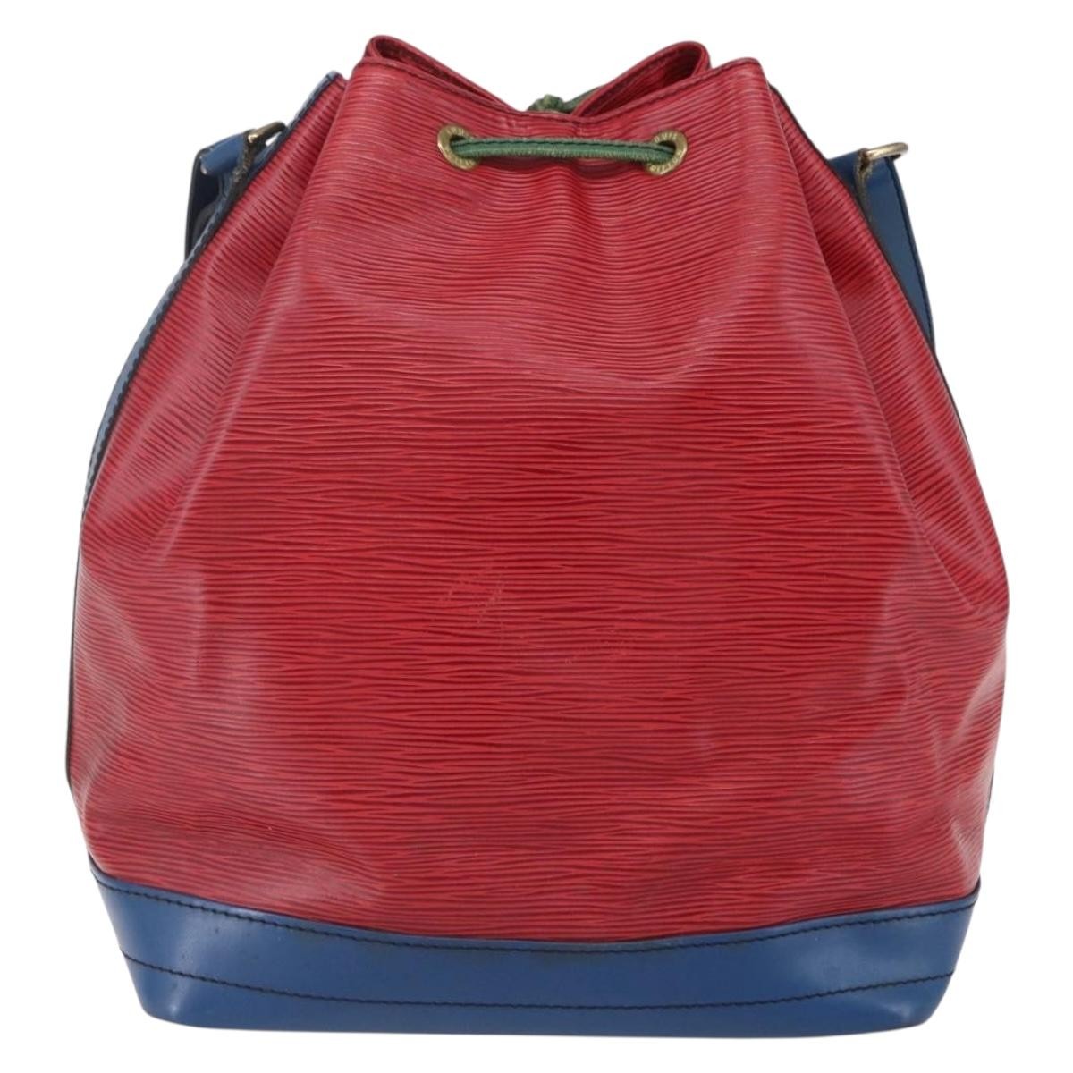 Louis Vuitton Tricolor Noe Handbag Epi Leather Red Leather Shoulder Bag
