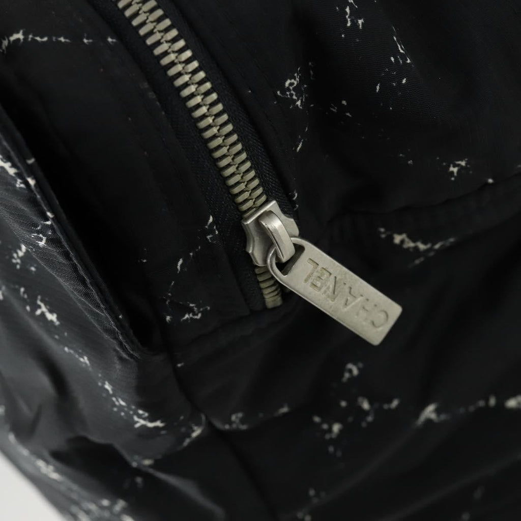 Chanel Travel Line Boston Bag Printed Nylon Black Nylon Travel Bag Bag