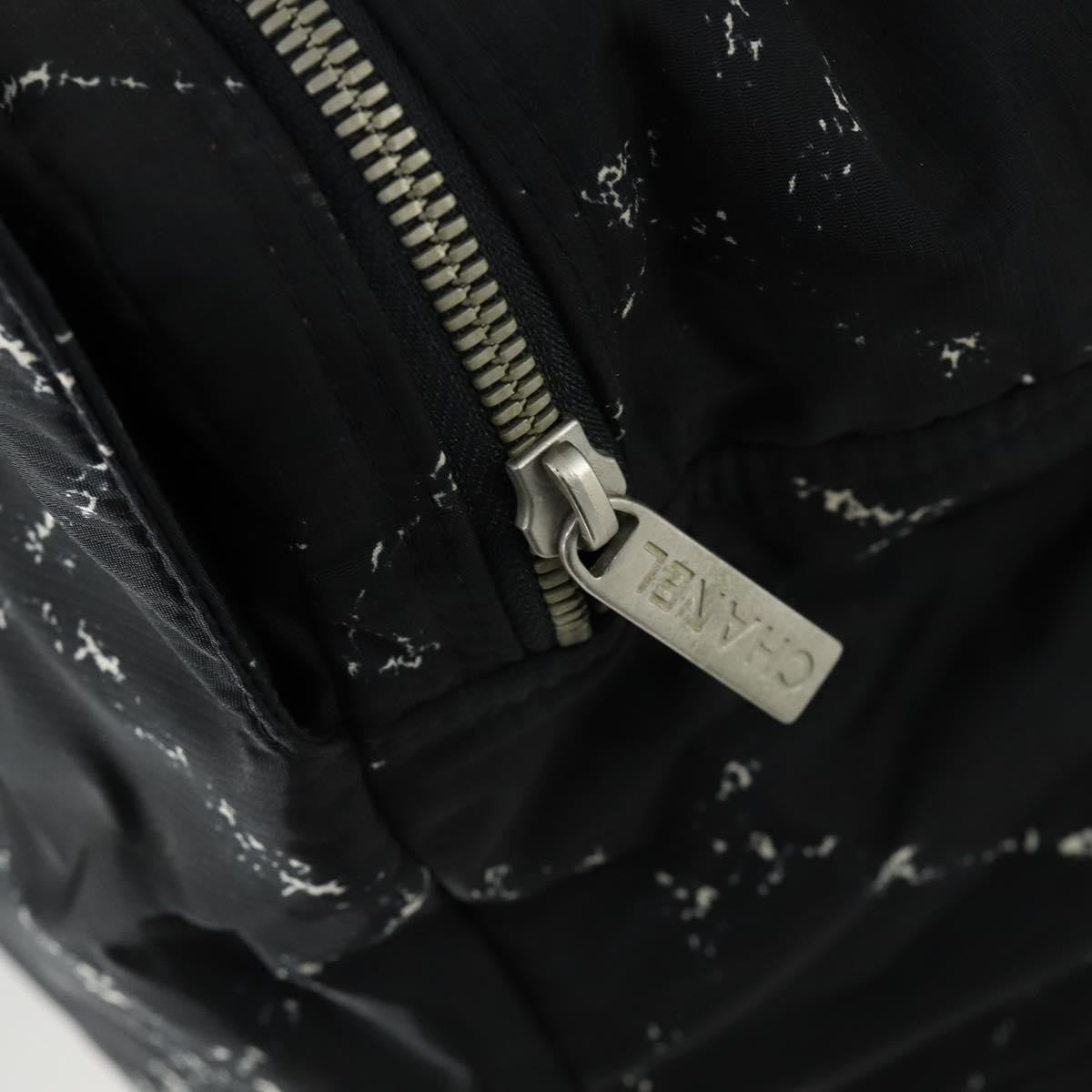 Chanel Travel Line Boston Bag Printed Nylon Black Nylon Travel Bag Bag