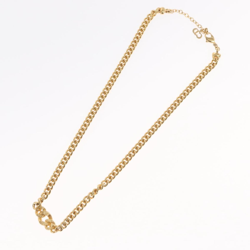 Christian Dior Vintage Cd Pendant Necklace Metal Gold Metal Necklace Jewelry (Pre-Owned)