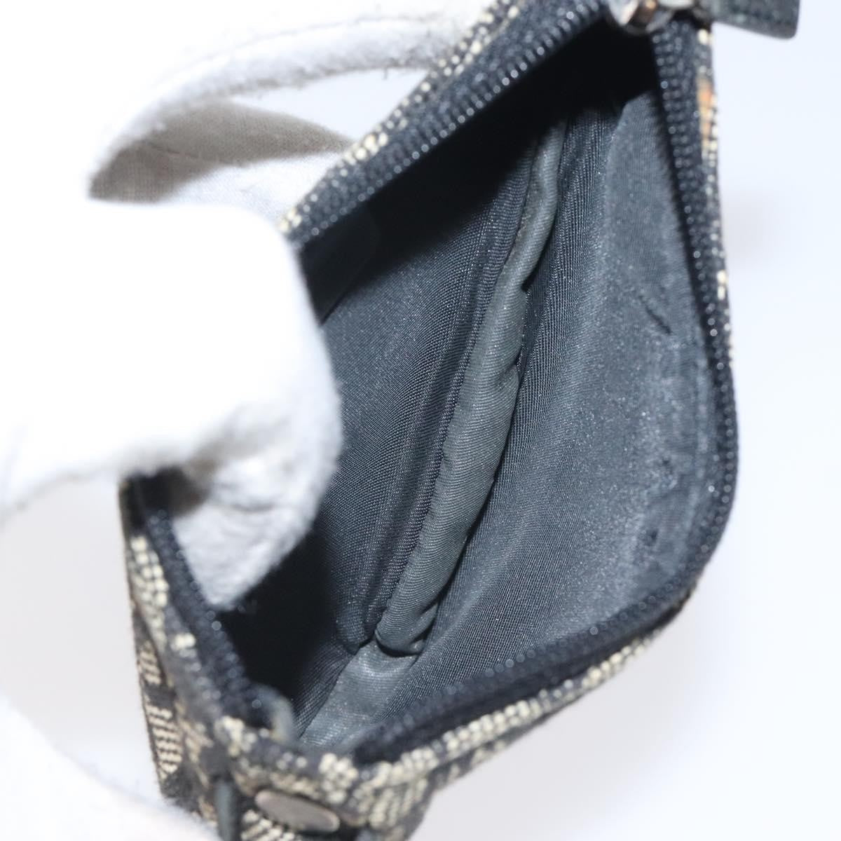 Christian Dior Saddle Coin Purse Trotter Canvas Black Canvas Wallets Accessory (Pre-Owned)