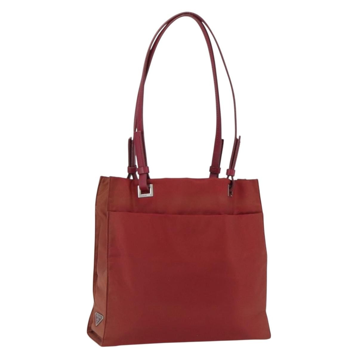Prada Vintage Tote Tessuto Red Nylon Tote Bag Bag