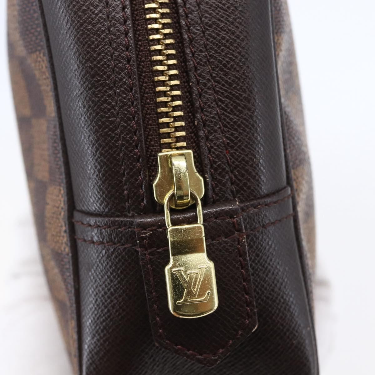 Louis Vuitton Trousse Toilette Damier Canvas Brown Canvas Clutche & Pouche Bag