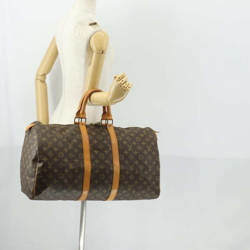 Louis Vuitton Keepall Bag Monogram Canvas Brown Canvas Travel Bag