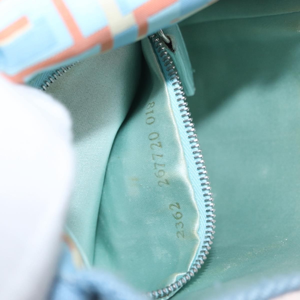 Fendi Logo Zucca Shoulder Bag Zucca Blue Canvas Shoulder Bag Bag