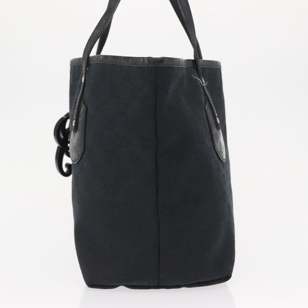 Gucci Jolie Web Tote Gg Canvas Black Canvas Tote Bag Bag (Pre-Owned)