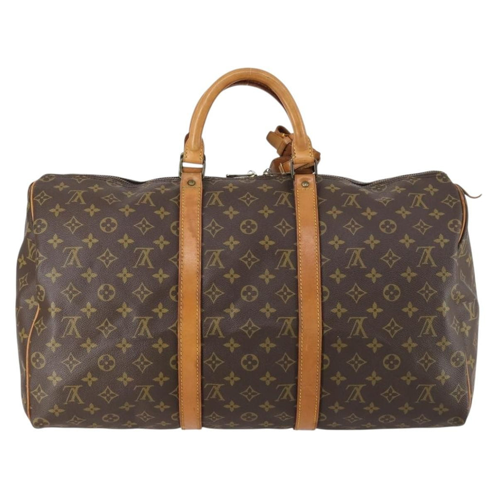 Louis Vuitton Keepall Bag Monogram Canvas Brown Canvas Travel Bag
