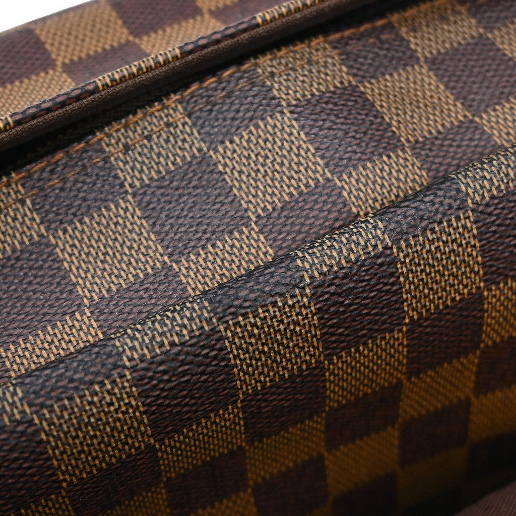 Louis Vuitton Naviglio Handbag Damier Brown Canvas Shoulder Bag