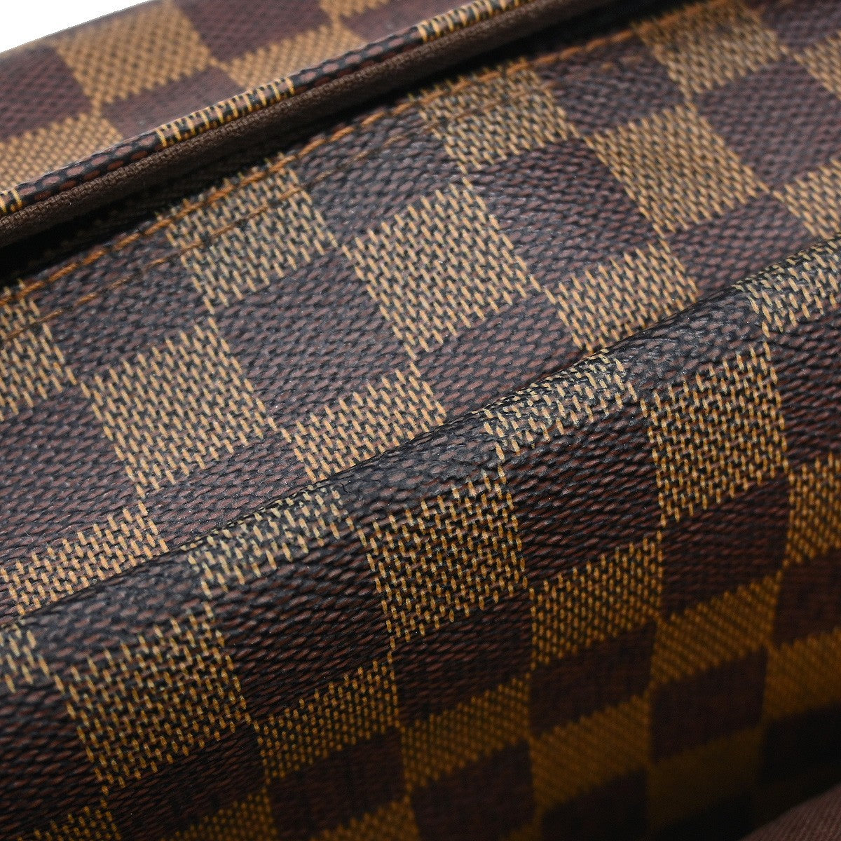 Louis Vuitton Naviglio Handbag Damier Brown Canvas Shoulder Bag