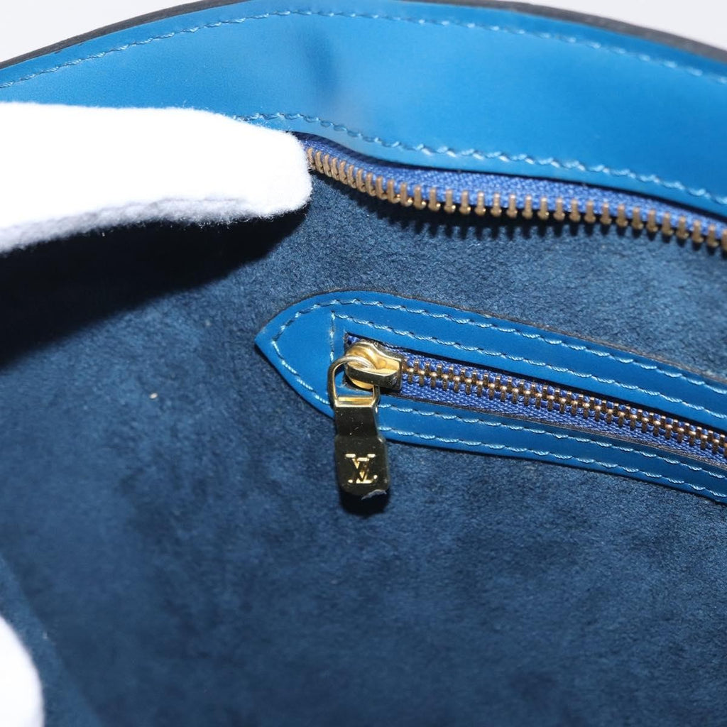 Louis Vuitton Saint Jacques Handbag Epi Leather Blue Leather Shoulder Bag