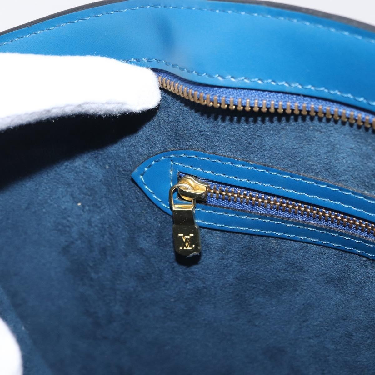 Louis Vuitton Saint Jacques Handbag Epi Leather Blue Leather Shoulder Bag