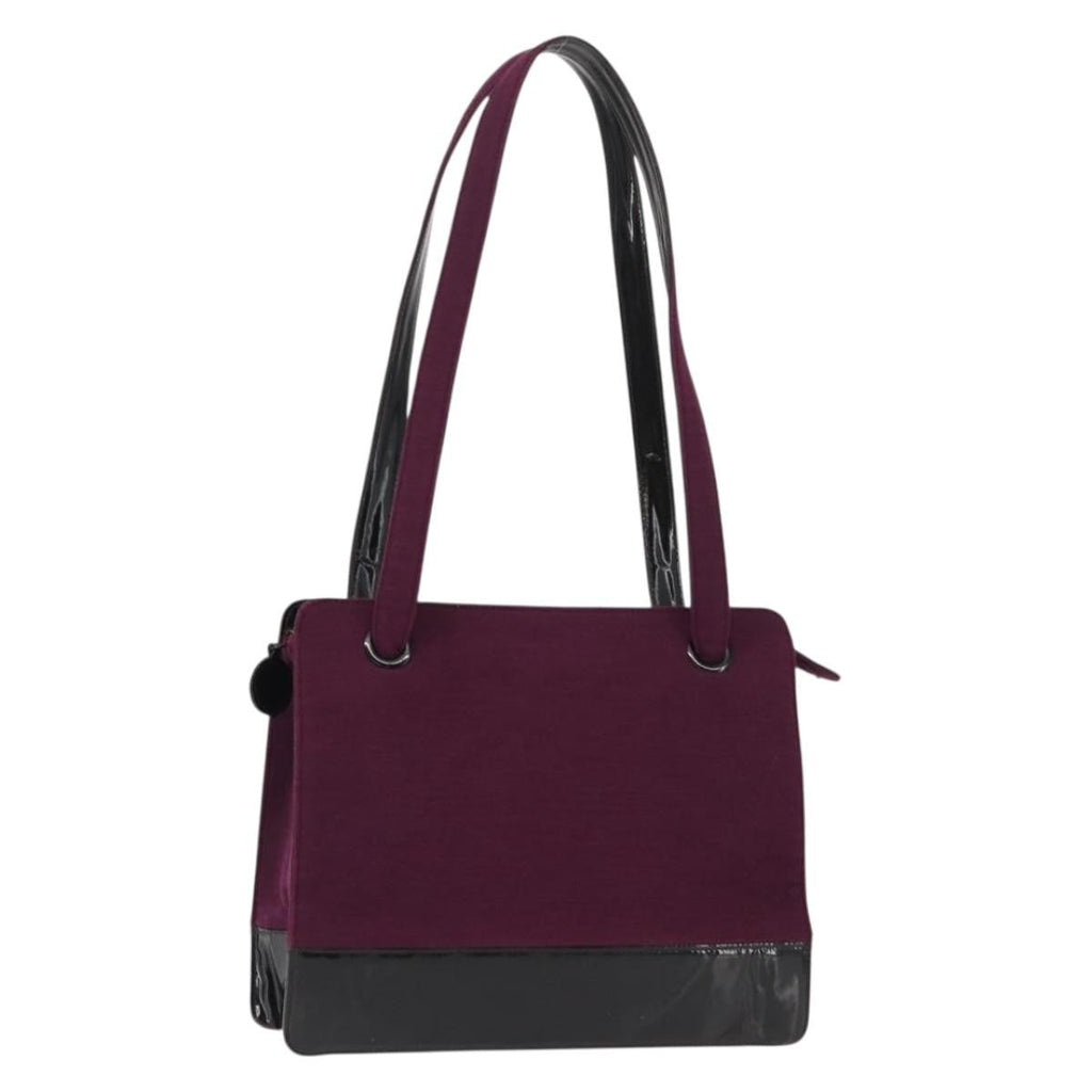Chanel Vintage Logo Tote Cotton Purple Cotton Tote Bag Bag