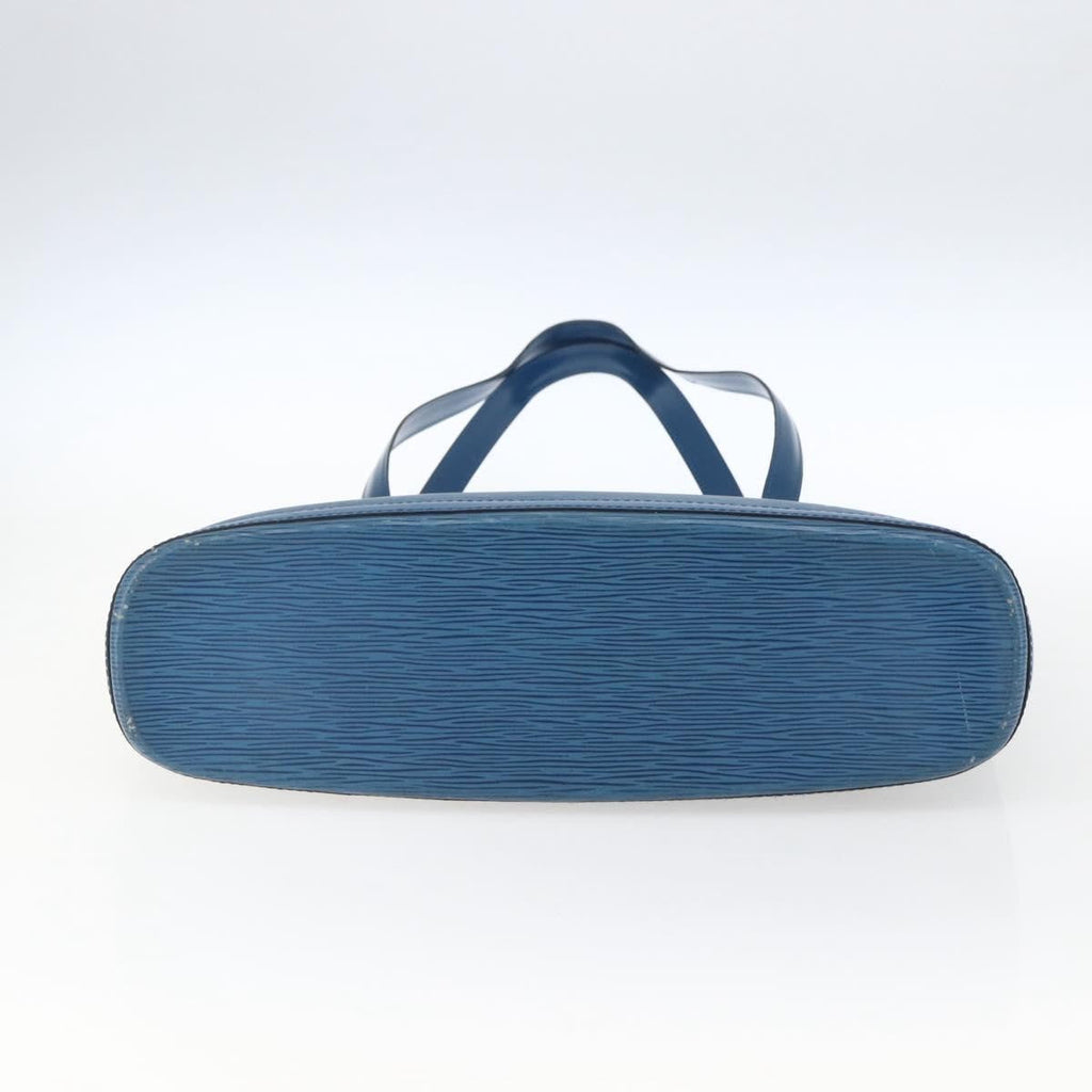 Louis Vuitton Lussac Handbag Epi Leather Blue Leather Shoulder Bag
