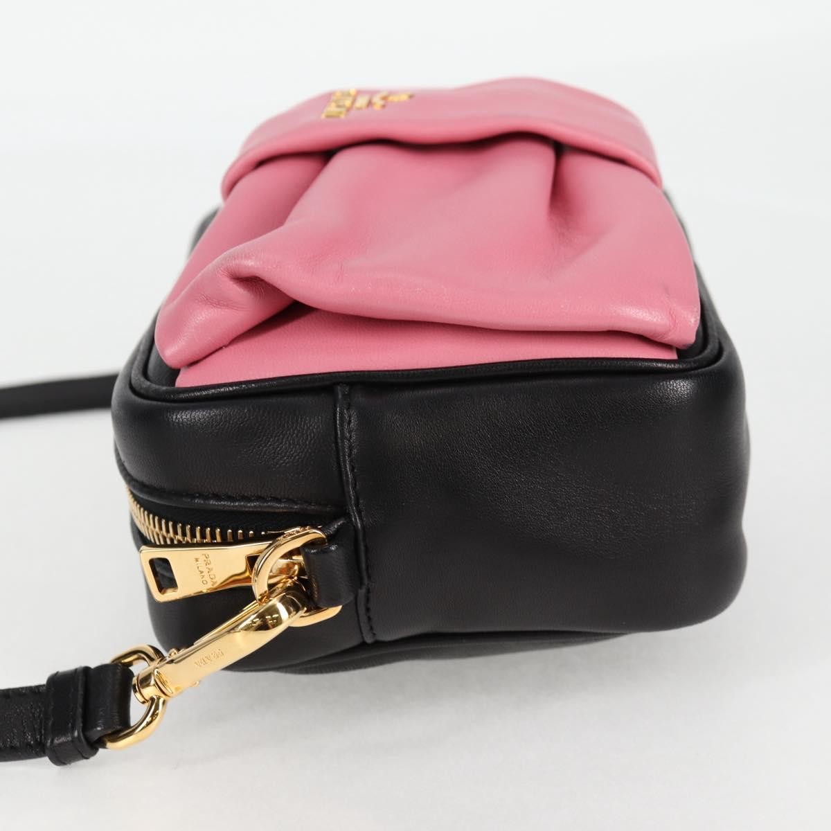 Prada Bow Camera Crossbody Bag Nappa Leather Black Leather Shoulder Bag Bag