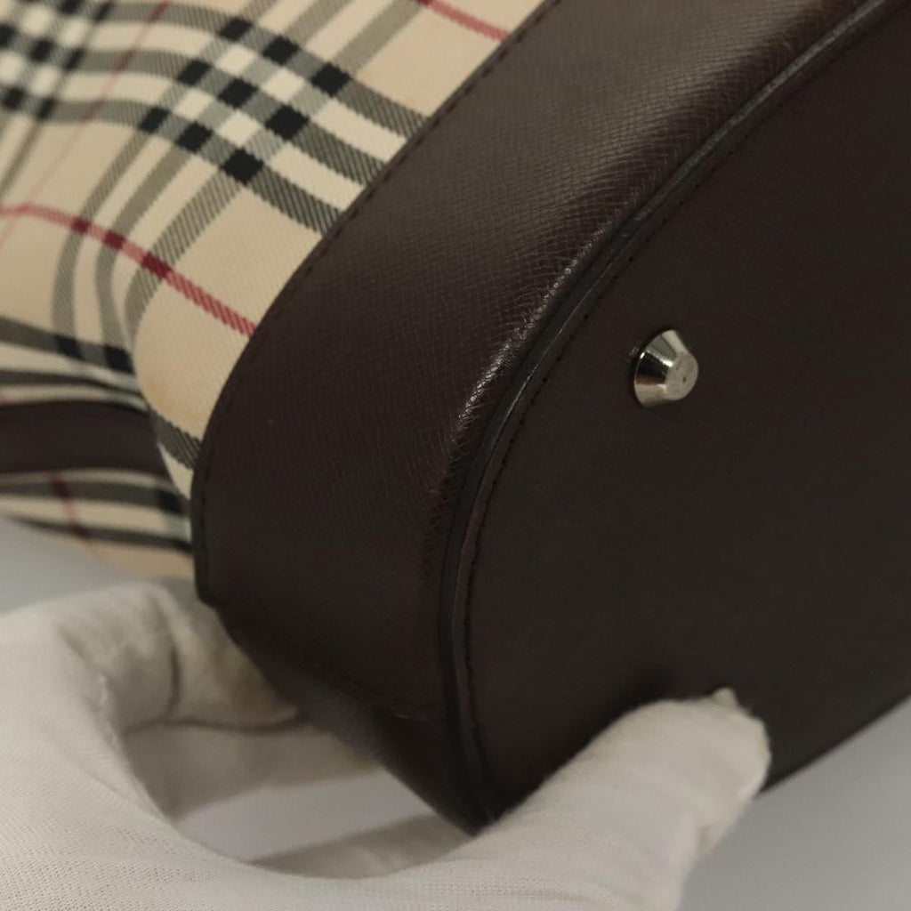 Burberry Nova Check Tote Canvas Check Pattern Beige Canvas Tote Bag