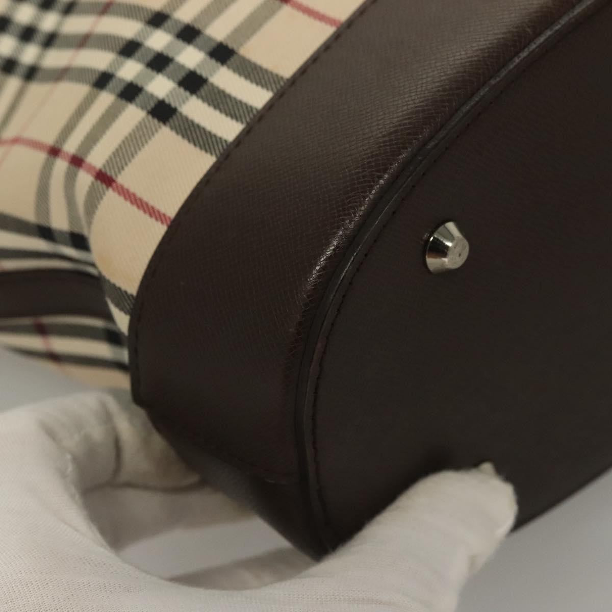 Burberry Nova Check Tote Canvas Check Pattern Beige Canvas Tote Bag