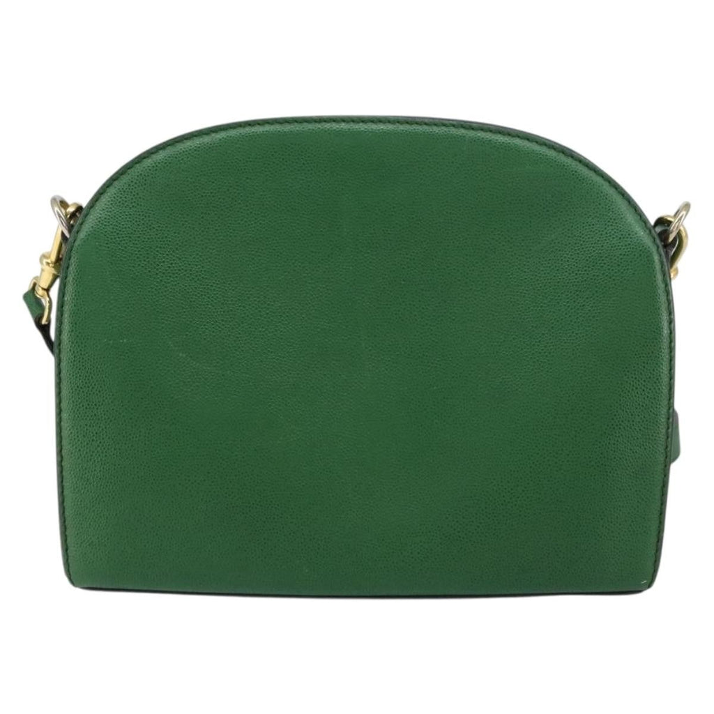Celine Vintage Shoulder Bag Leather Green Leather Shoulder Bag Bag