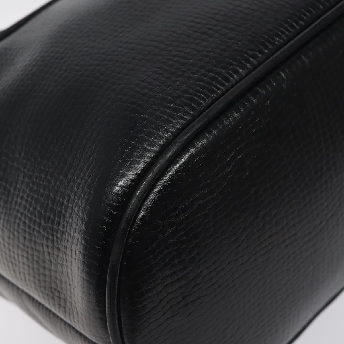 Christian Dior Vintage Cd Handbag Leather Black Leather Handbag (Pre-Owned)