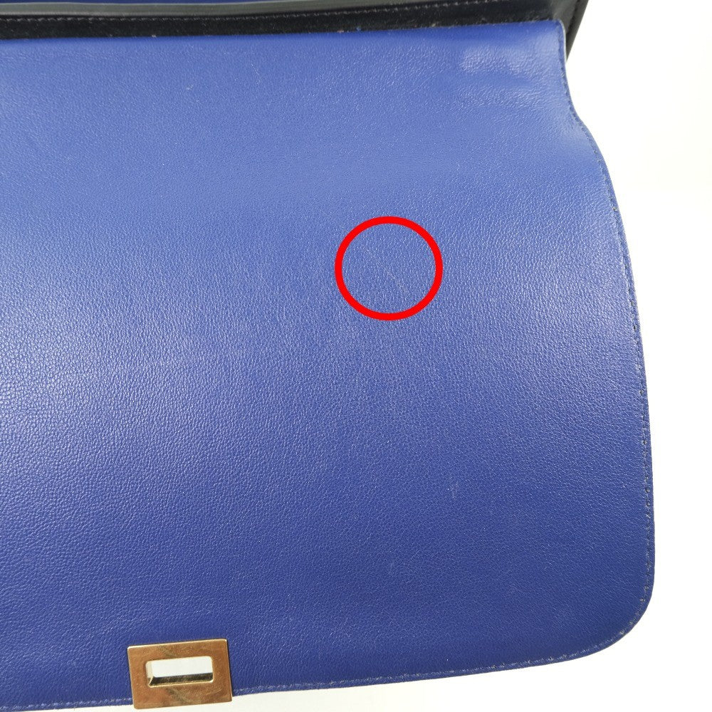 Celine Trapeze Bag Leather With Suede Black Leather Bag