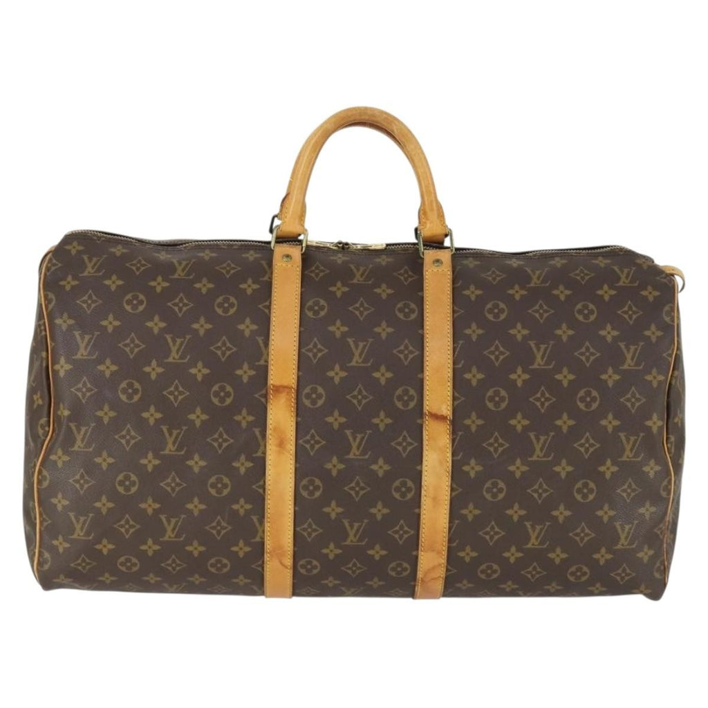 Louis Vuitton Keepall Bag Monogram Canvas Brown Canvas Travel Bag