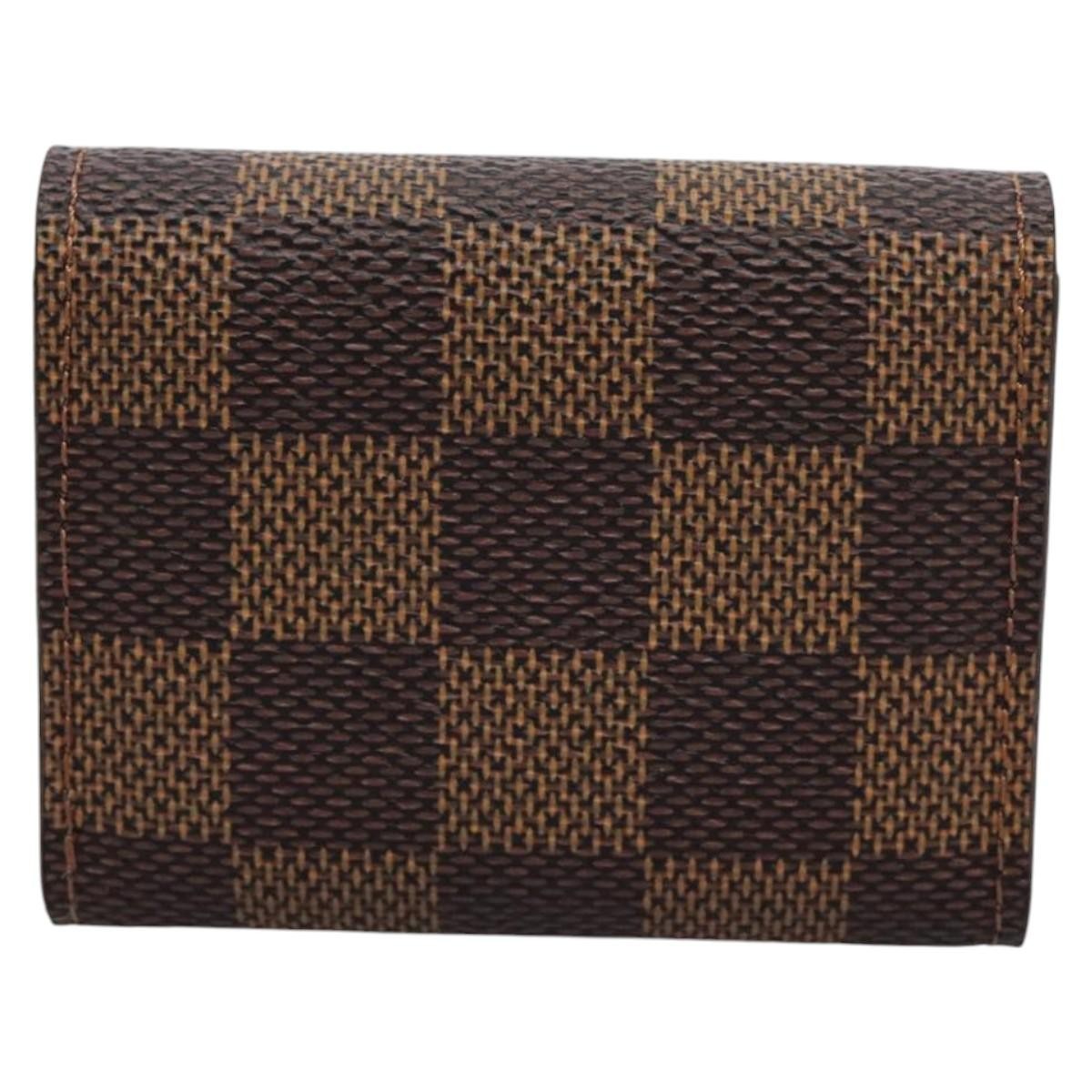 Louis Vuitton Cufflinks Case Damier Brown Canvas Cufflinks Jewelry