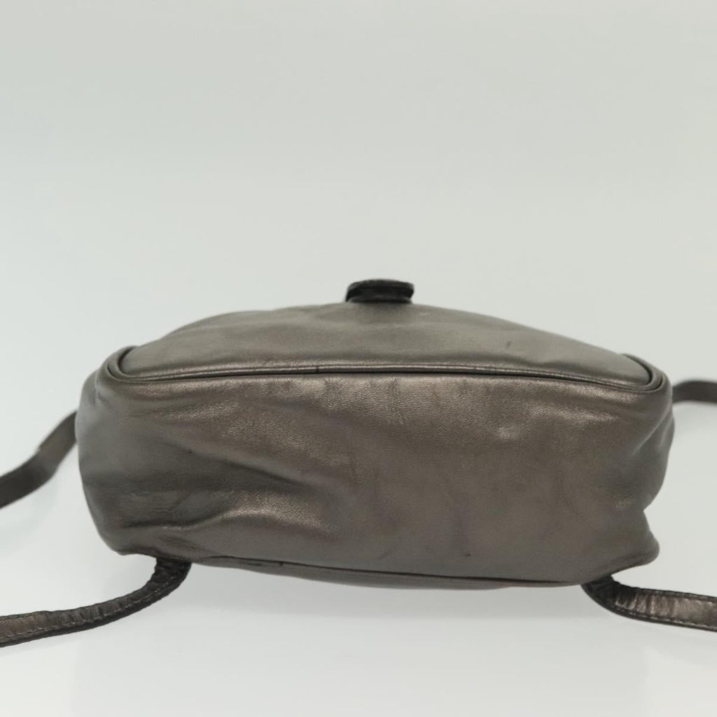 Bottega Veneta Intrecciato Backpack Patent Leather Metallic Leather Backpack Bag