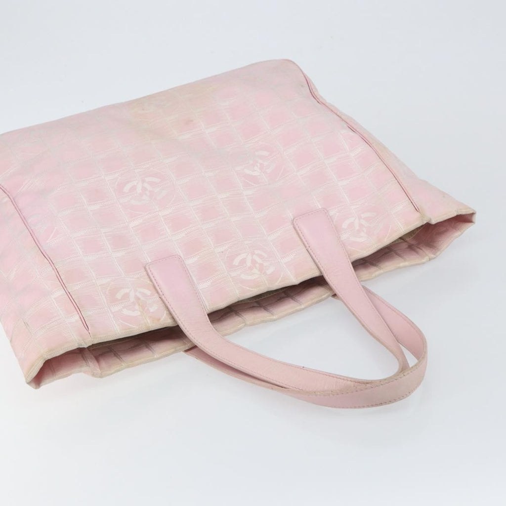 Chanel Travel Line Tote Nylon Pink Nylon Bag