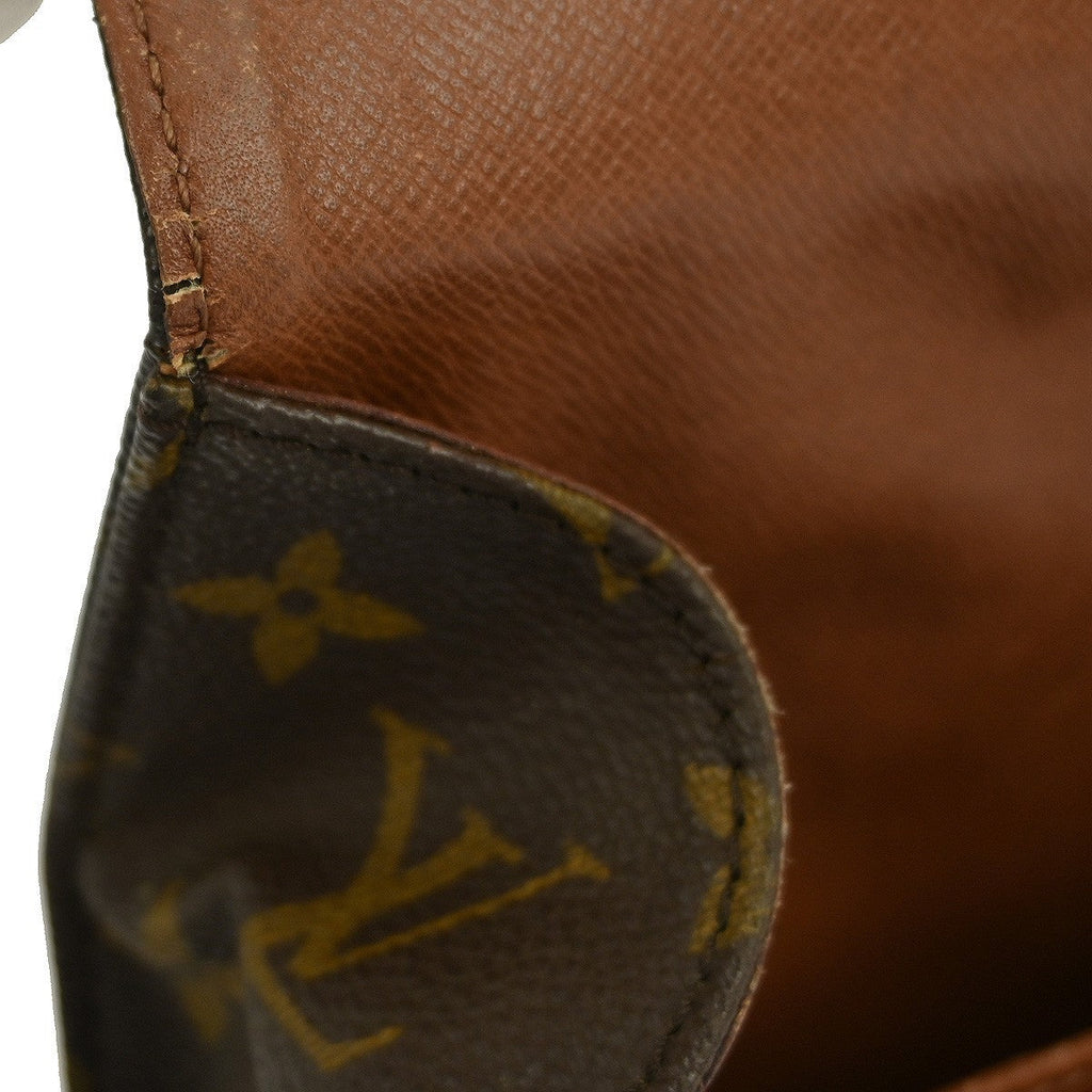 Louis Vuitton Cartouchiere Handbag Monogram Canvas Brown Canvas Shoulder Bag