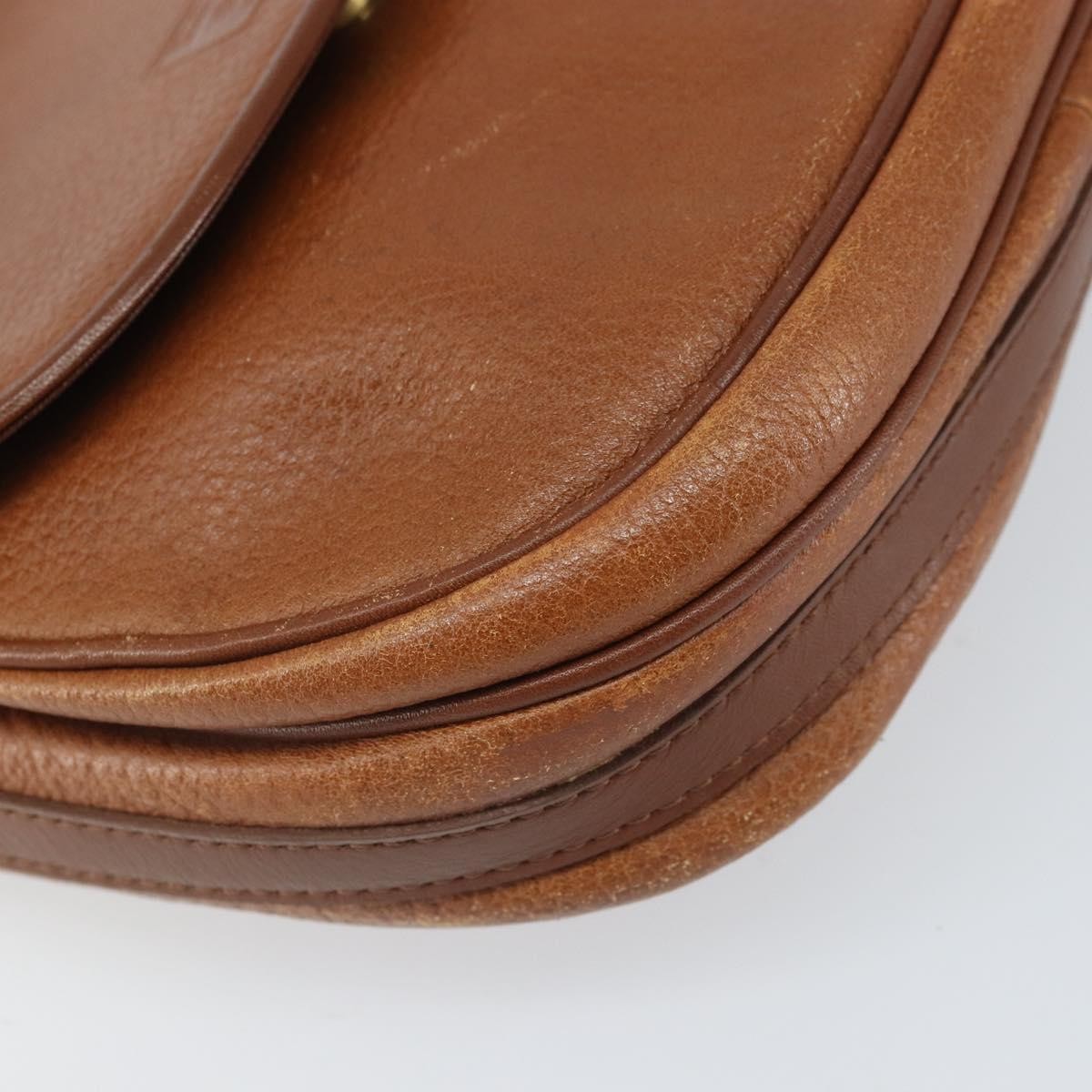 Burberry Vintage Shoulder Bag Leather Brown Leather Shoulder Bag