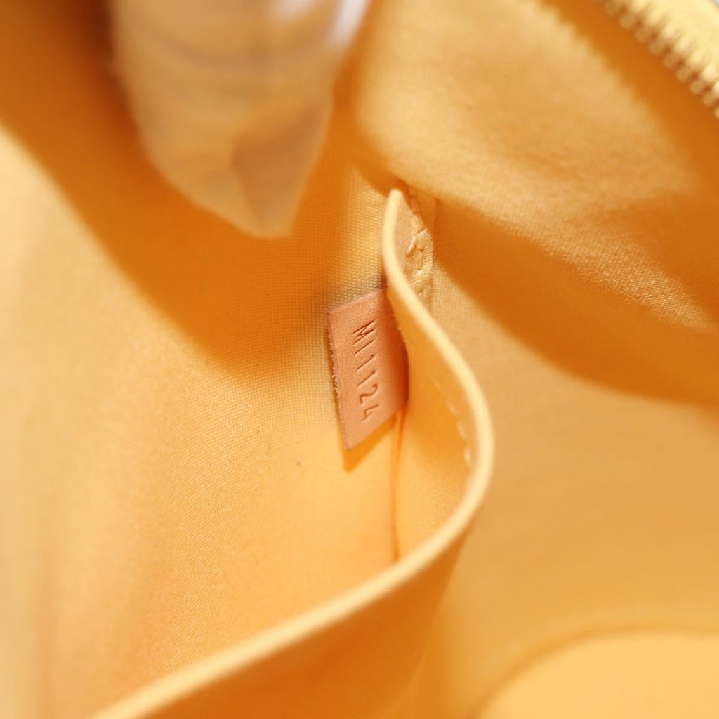 Louis Vuitton Alma Handbag Monogram Vernis Yellow Patent_Leather Handbag