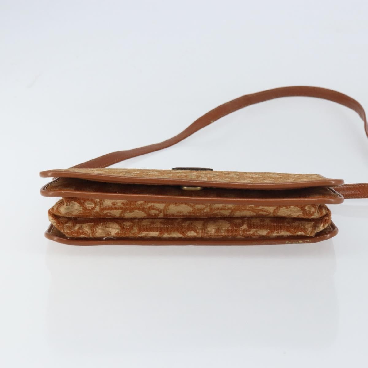 Christian Dior Vintage Trotter Shoulder Bag Canvas Brown Canvas Shoulder Bag Bag (Pre-Owned)